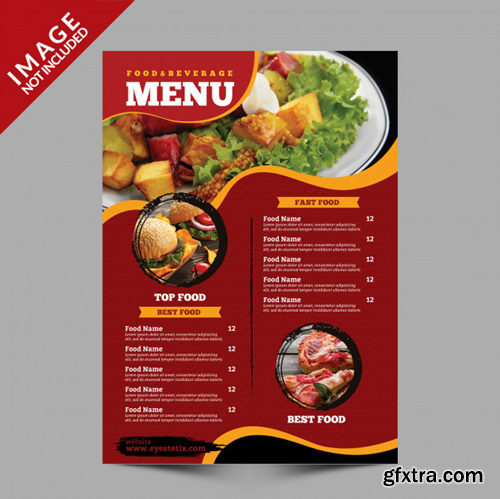 Food menu flyer template Premium Psd