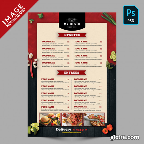 Food menu template Premium Psd