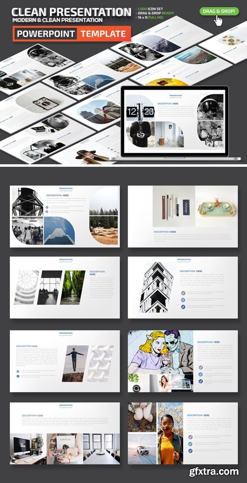 Clean Powerpoint Presentation and Keynote Template