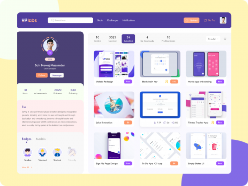Uplabs Profile Redesign