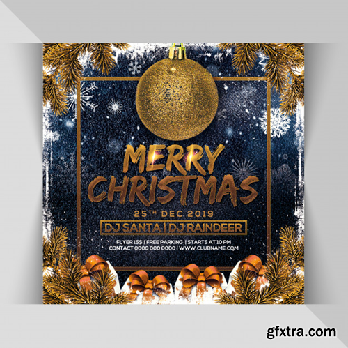Merry christmas party flyer Premium Psd