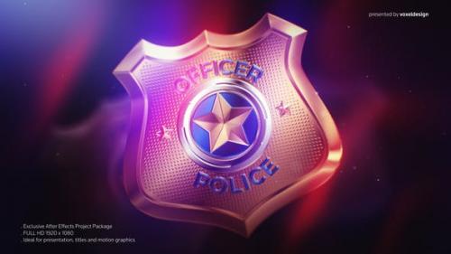 Videohive - Police Badge Opener - 25783118
