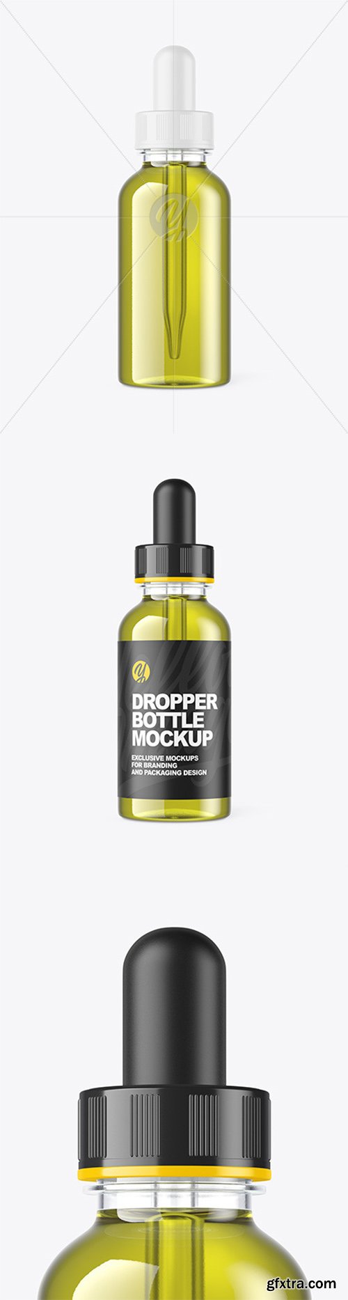 Clear Dropper Bottle with Oil Mockup 55318