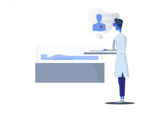 VR Tech support Hospital Illustration