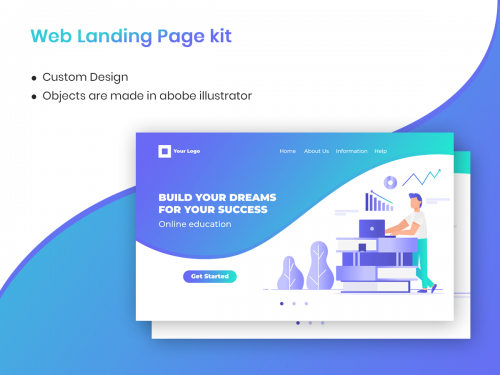 Web landing page - Education concept