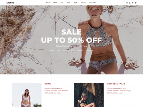 Woman's Clothing Outlet Homepage Design