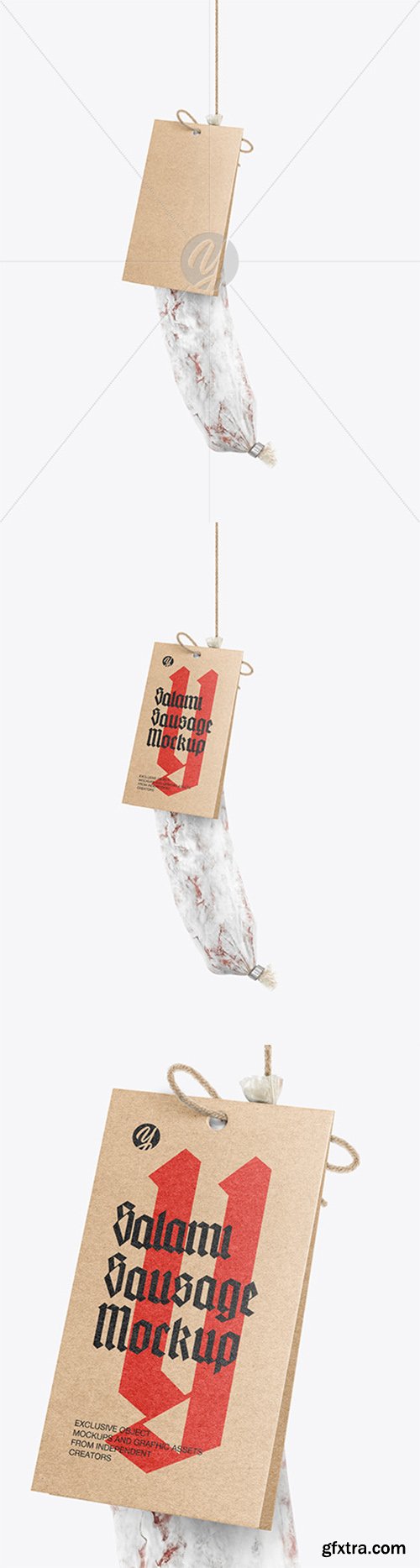 Dried Salami in White Mold Mockup 55395
