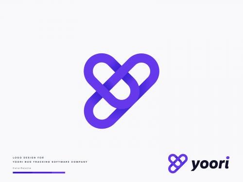 Y letter logo mark for Yoori Bug Tracking software comapny