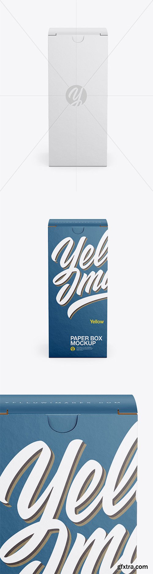 Paper Box Mockup - Front View 55460