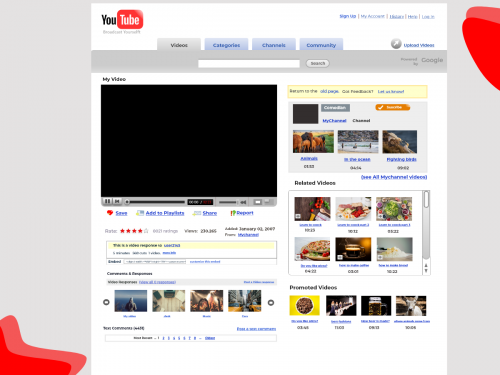 Youtube Design 2007