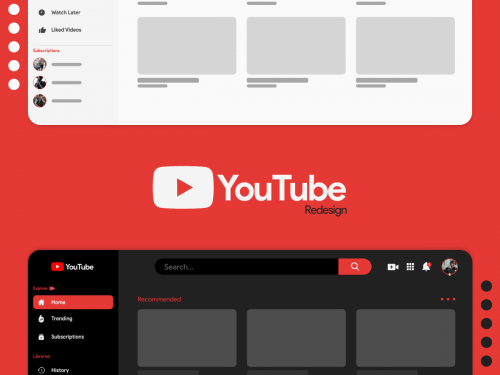 Youtube Redesign - Material Flat