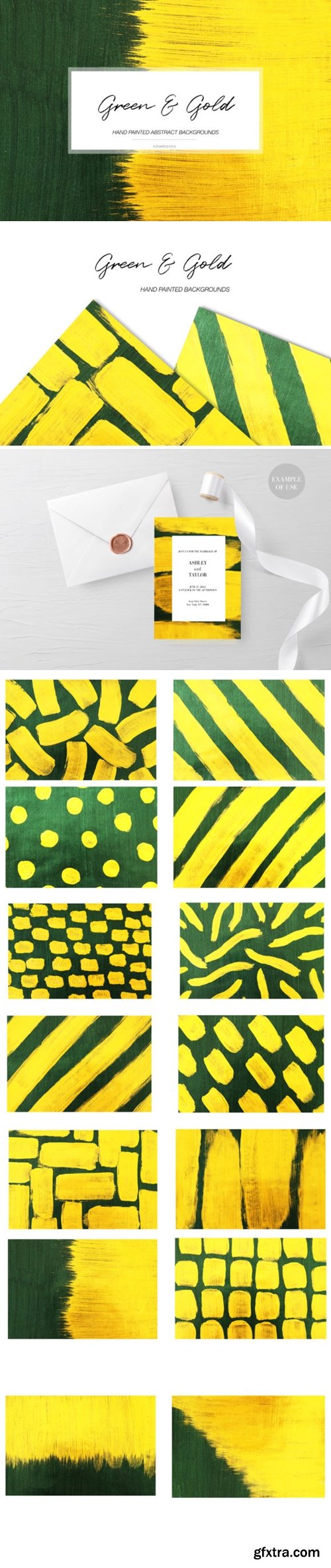 Green & Gold Abstract Backgrounds 2999599