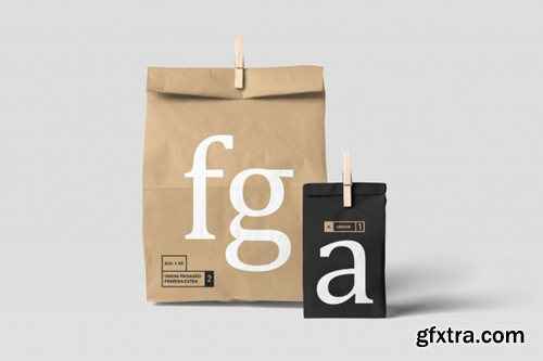 Paper bag mockup of two sizes Premium Psd
