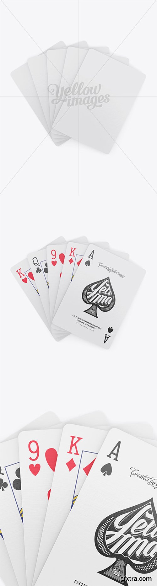 Five Playing Cards Mockup 14083