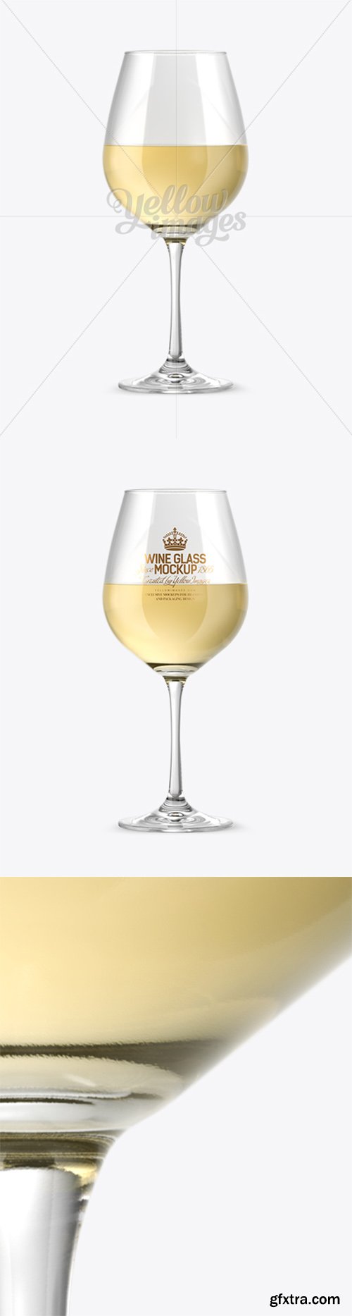 White Wine Glass Mockup 14195