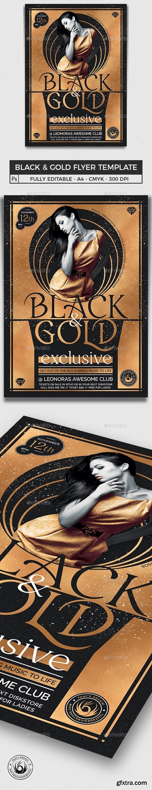GraphicRiver - Black and Gold Flyer Template V20 25794968