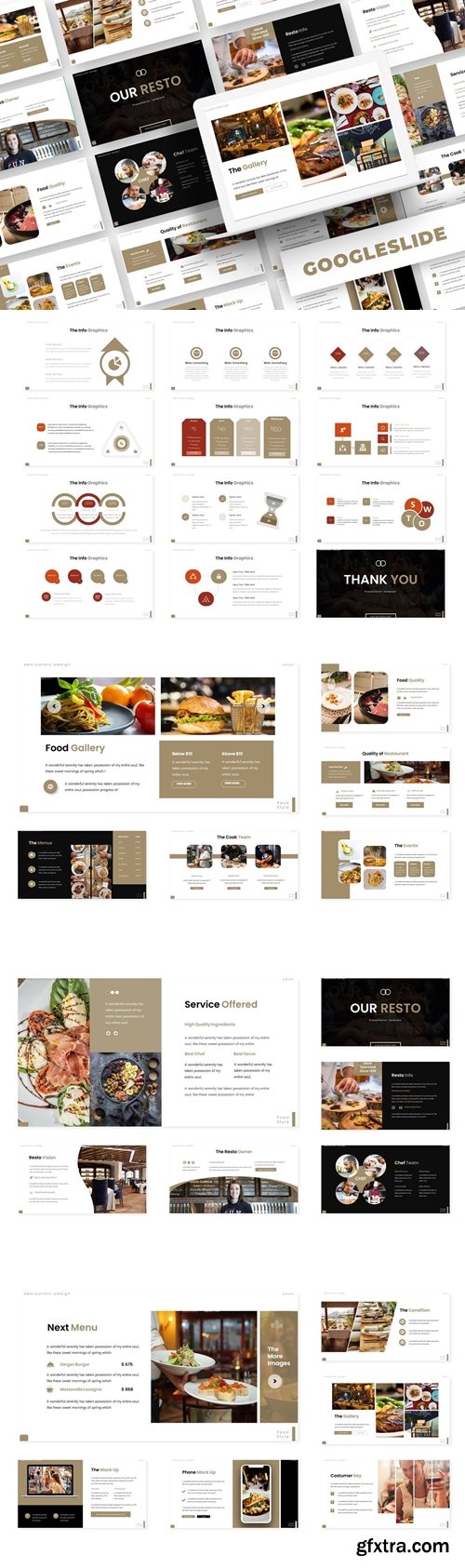 Our Resto Powerpoint, Keynote and Google Slides Templates