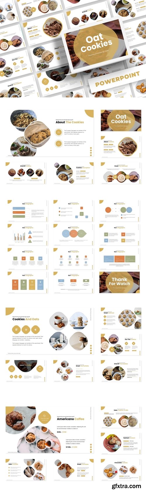 Oat Cookies Powerpoint, Keynote and Google Slides Templates