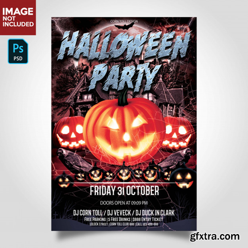 Halloween party flyer template Premium Psd