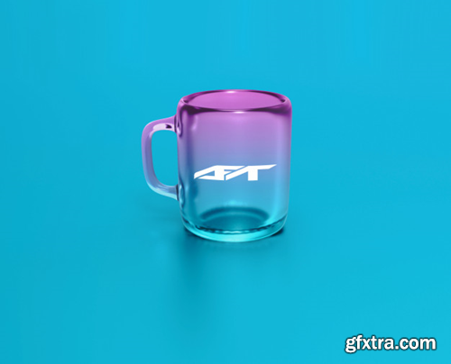 Glass mug mockup Premium Psd