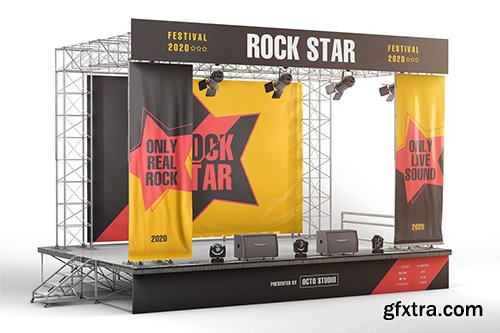 Stage Advertising Banners Mockup