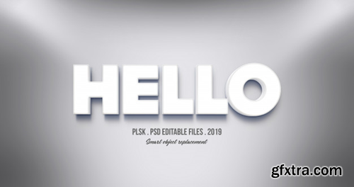 Realistic hello 3d text effect Premium Psd