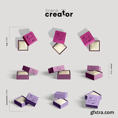 Scene creator with gift boxes Free Psd