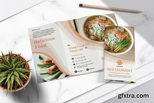 Food Menu Trifold Brochure Vol.01