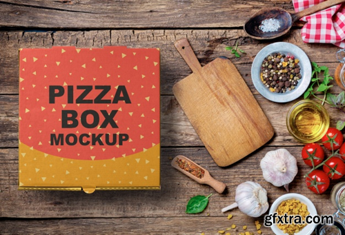 Pizza box mockup Premium Psd