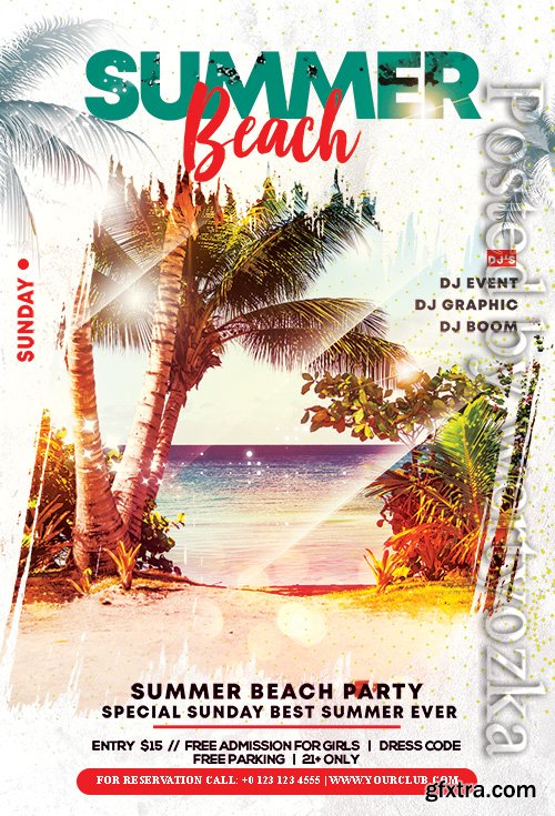 Summer Beach - Premium flyer psd template