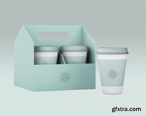 Paper coffee cup mockup Free Psd