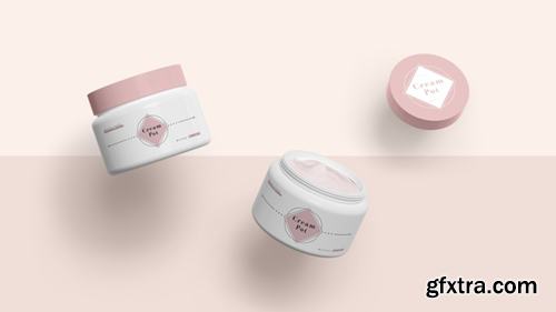 Pink packaging of cosmetic products Free Psd