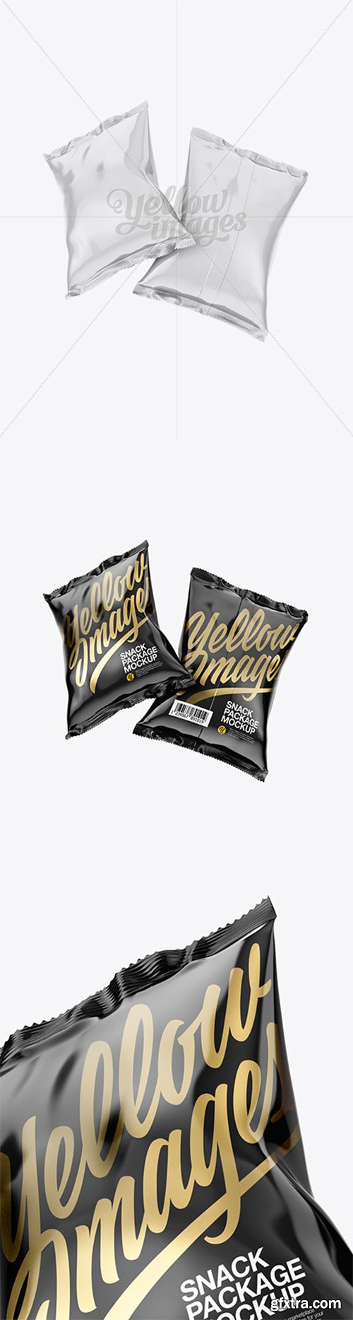 Two Glossy Snack Packages Mockup 18320