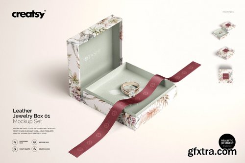 CreativeMarket - Jewelry Box Mockup Set 01 4392039