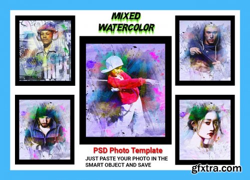 CreativeMarket - Mixed Watercolor Photo Template 4537993