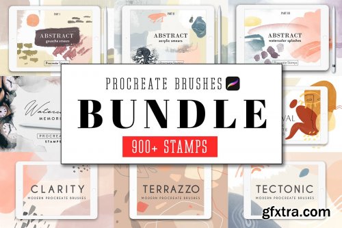 CreativeMarket - All Procreate Stamp Brushes Bundle 4515227