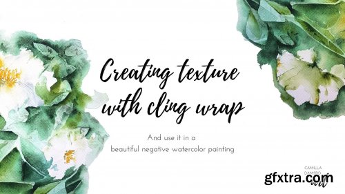 Create stunning Texture with Cling Wrap, Watercolor and Negative Painting