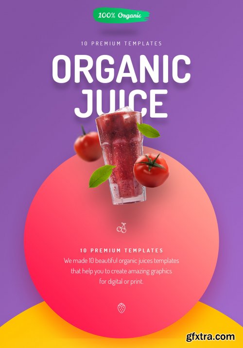 CreativeMarket - Organic Juice Premium Hero Templates 4539080