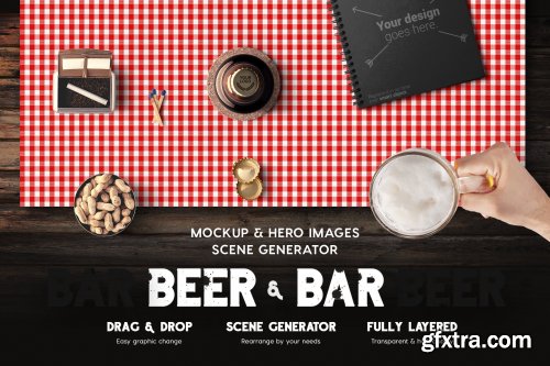 CreativeMarket - Beer & Bar Mockup Scene Generator 4519952