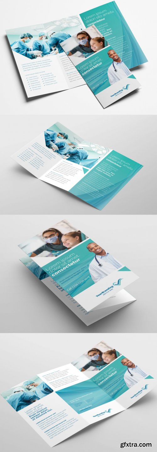 Medical Clinic Trifold Brochure Layout 324308370