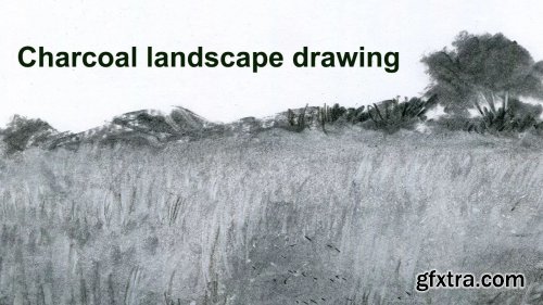 Charcoal Landscape drawing