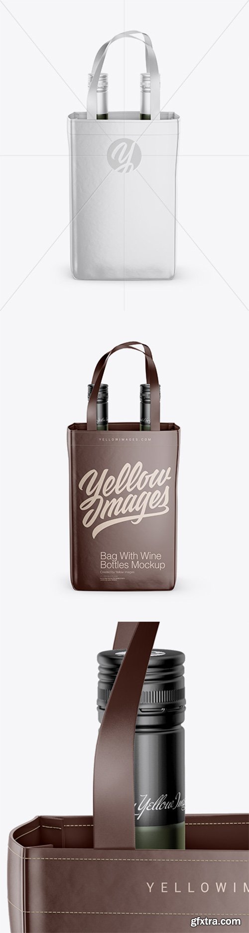Bag With Wine Bottles Mockup - Front View 27290