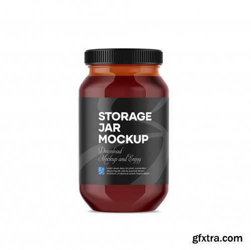 Storage jar mockup Premium Psd
