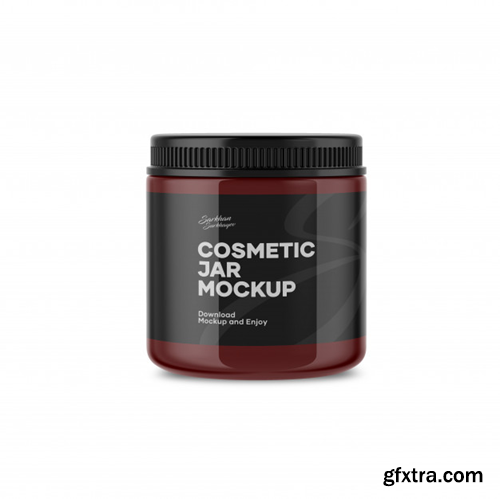 Cosmetic jar mockup Premium Psd