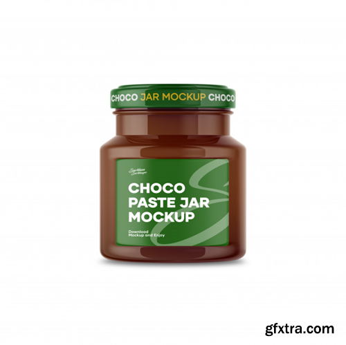 Choco paste jar mockup Premium Psd