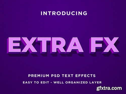 Extra fx text effect Premium Psd