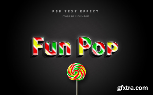 Fun pop 3d text effect template Premium Psd