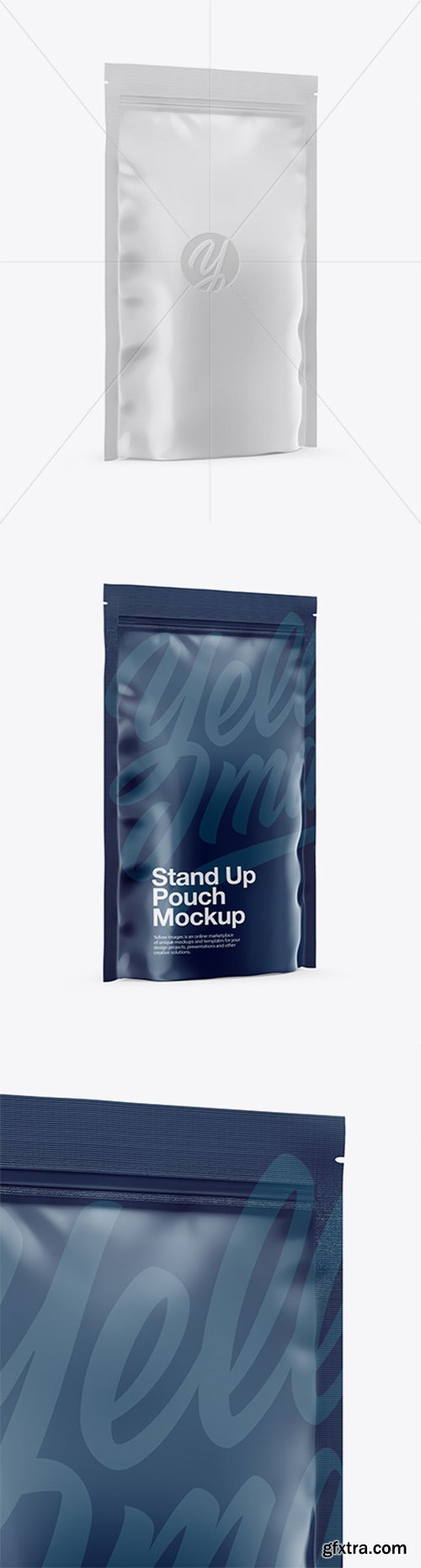 Glossy Stand-Up Pouch Mockup - Half Side View 28439