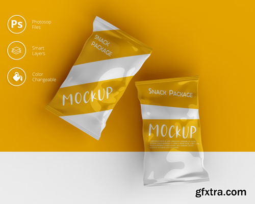 Snack package mockup Premium Psd