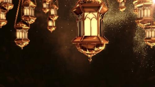 Videohive - Ramadan Lantern Background Loop 2 - 25847138